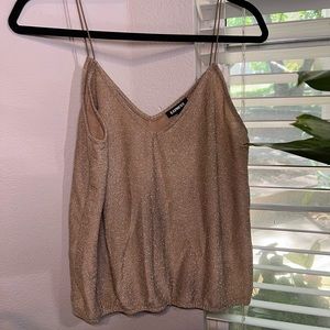 Express Gold Sparkling Tank Top